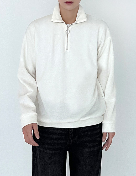 moody half zip knit man-to-man 31036