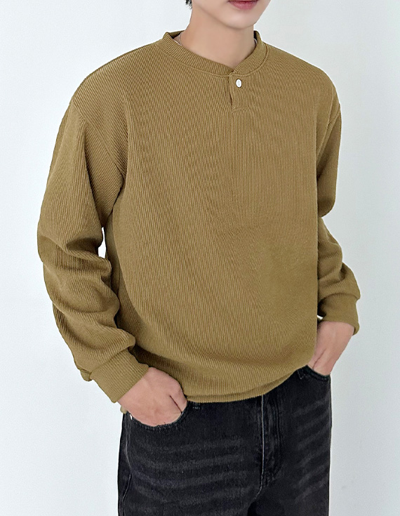button henly neck sweatshirt 31050