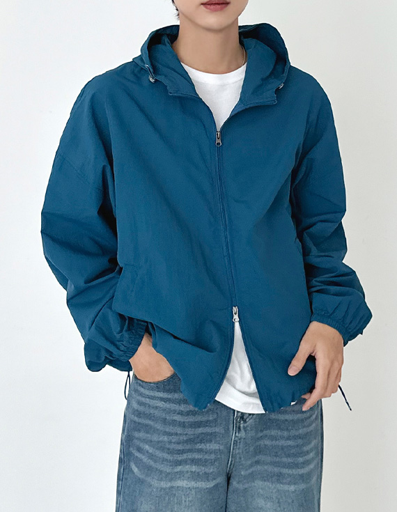 curve hood zip Windbreak 31094