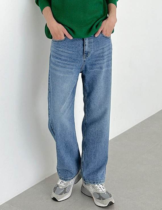 urban semi wide Denim pants 31107