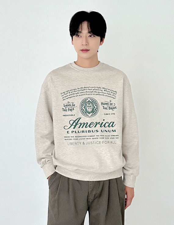 americana vintage lettering heritage sweatshirt 31147