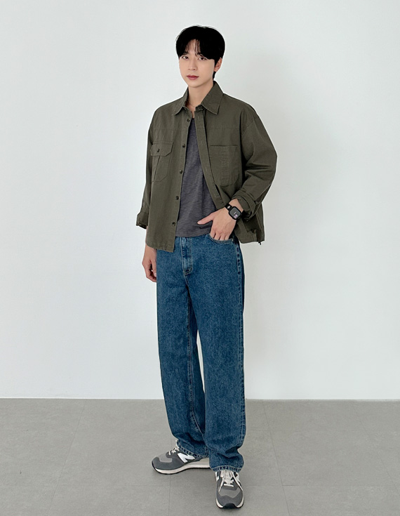 mark bio crop layer shirt Jacket 31164