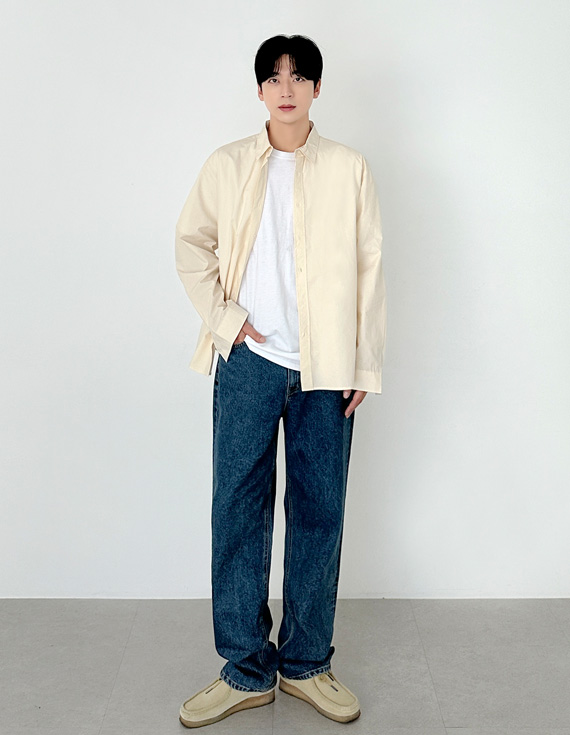 regular edit cotton long sleeve Shirt 31165