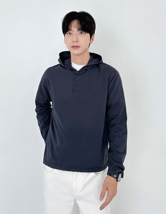 distressed crop tenuity long Hoodie 31175