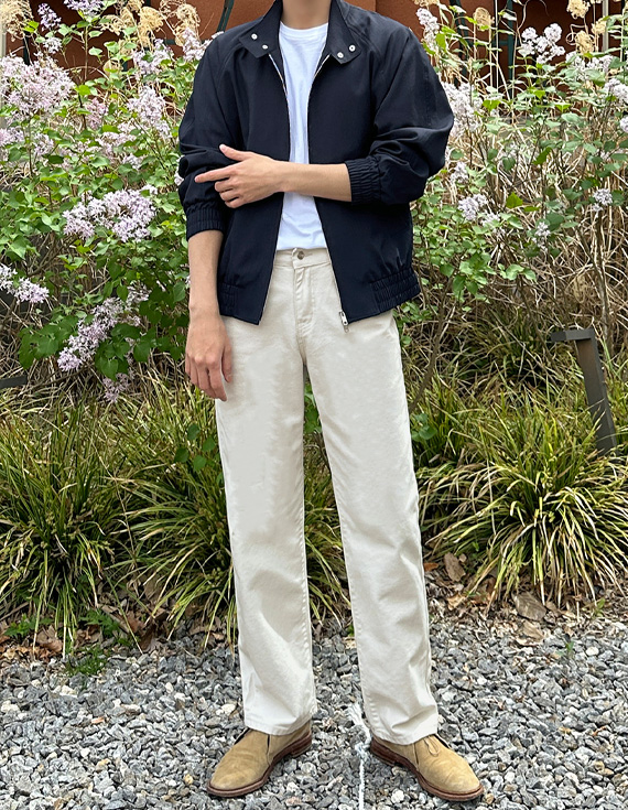 185 cream tone wide cotton pants 31225