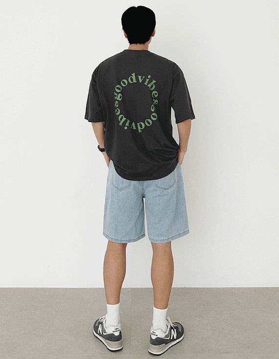 good vibe oversize short sleeved T-shirt 31254