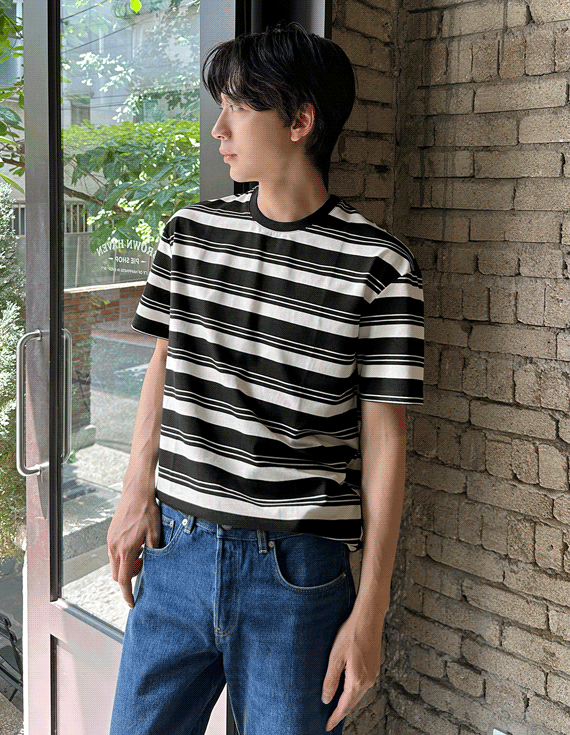 Summer 버티컬 코지 Short-sleeve T-shirt 31276