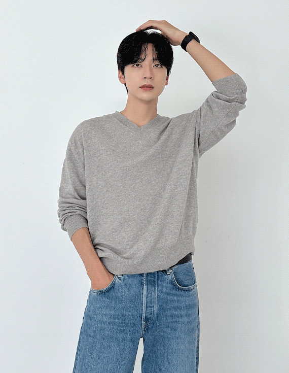 cool bamboo blend v neck Knit 31288