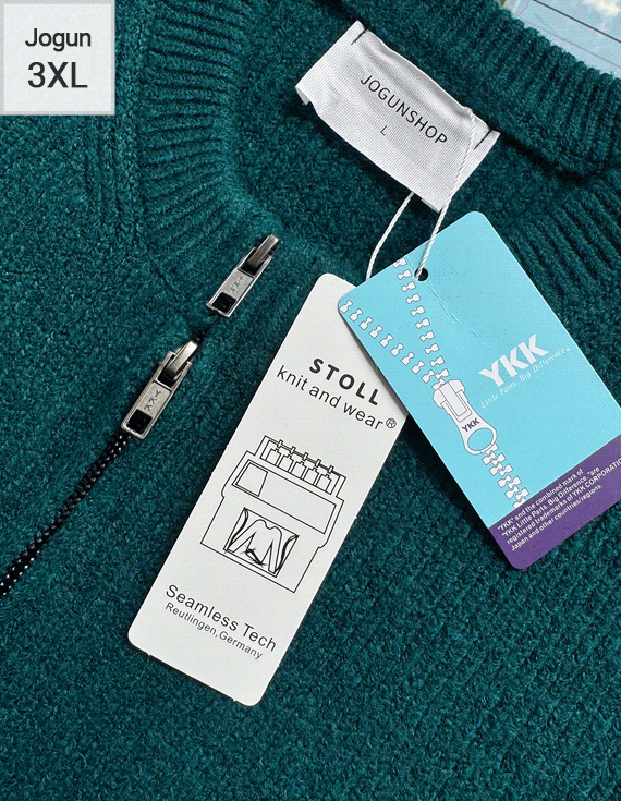 YKK two-way Zip up 니트가디건