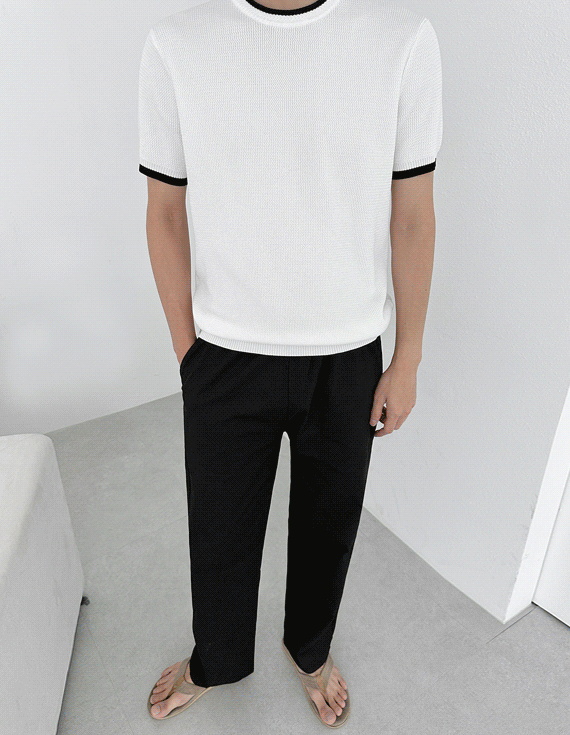 [통기성굿👍] Linen 릴렉스 Wide Banding Pants 31319