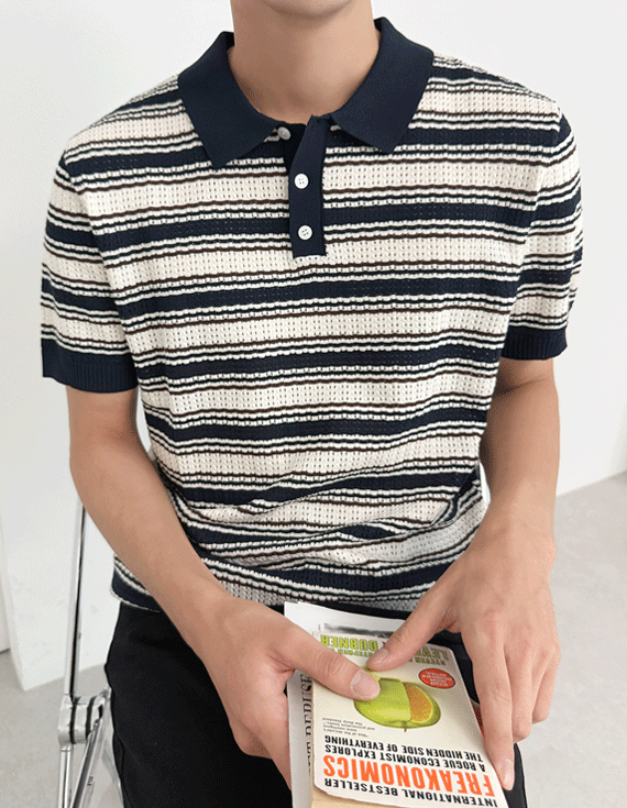 [클래식한데 시원하게] Punching Stripe Kara Knit 31337