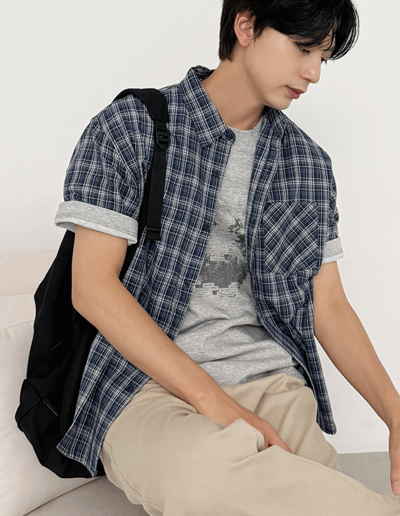 [장마템,데일리룩] 릴렉스 Check Shirt 31338