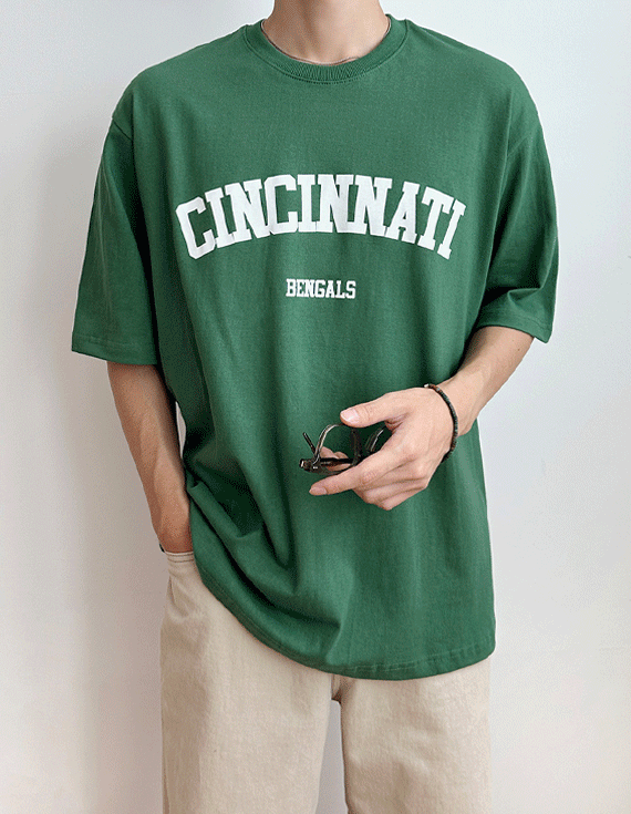 [loose fit,편하게입어요] 신시내티 그래픽 short sleeved T-shirt 31364