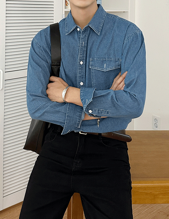 [간절기필수, 포켓포인트👍] Daily 워시 Denim Shirt 71411