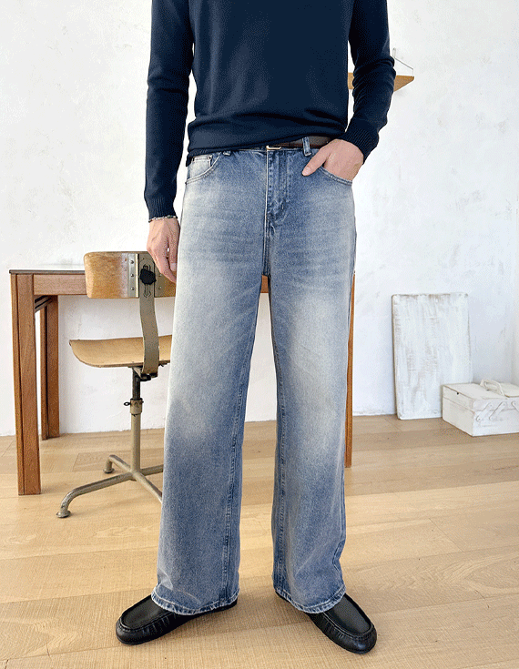 [워싱감이 돋보여요👍🏻] 풀 Wide Denim 71434