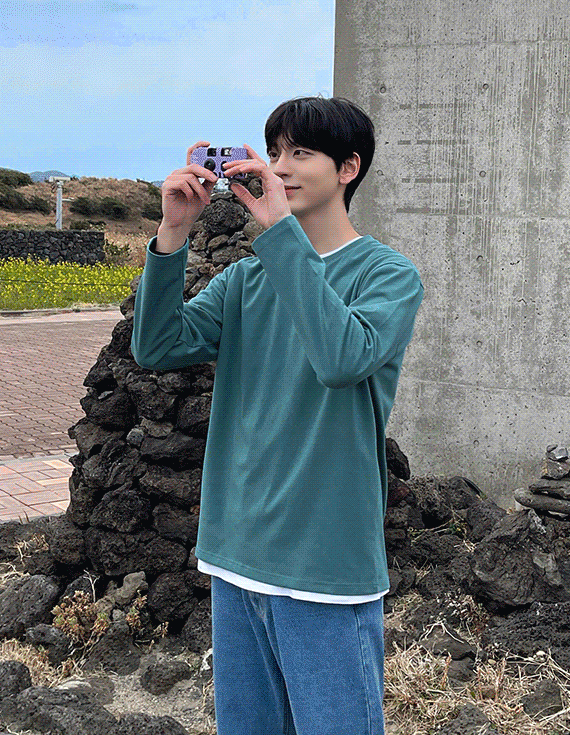 헤비웨이트 USACotton Round Long Sleeve<br><font style=font-size:11px;color:#595959>M~3XL(95~120)<*font><br>
