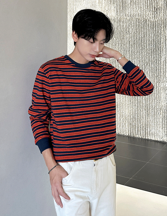 [캐주얼한 포인트템!] 립밴드 Stripe 롱슬리브 71430